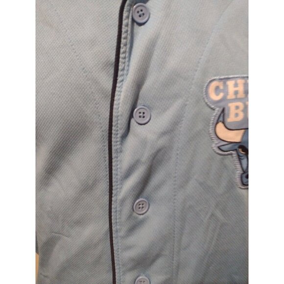 Chicago Bulls NBA Baseball Jersey Large L Light Blue #66 Rare Color To Find - Picture 3 of 10